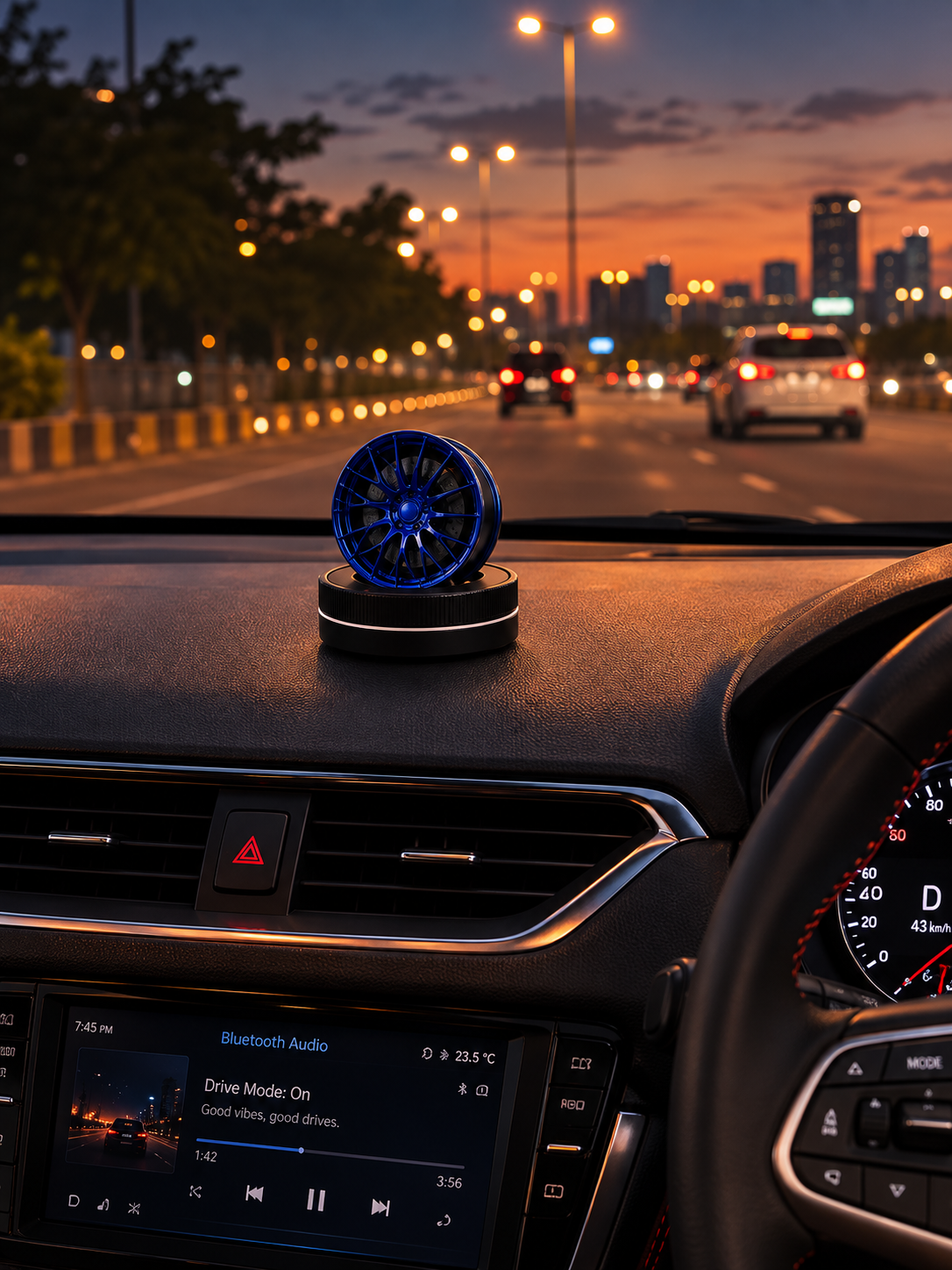 Rotating Wheel Dashboard Perfume – Built for Those Who Love Cars